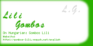 lili gombos business card
